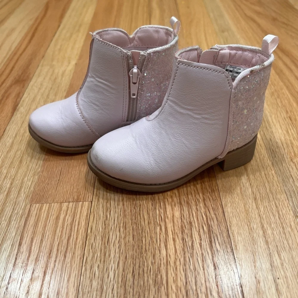 Pink Glitter Osh Kosh Toddler Boots